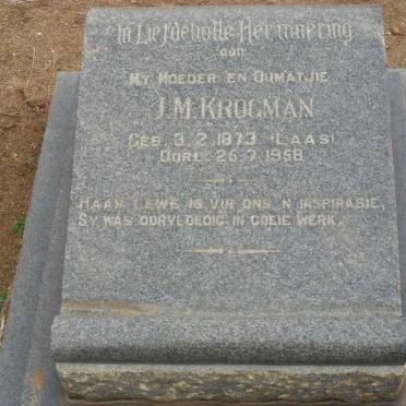 KROGMAN J.M. nee LAAS 1873-1958