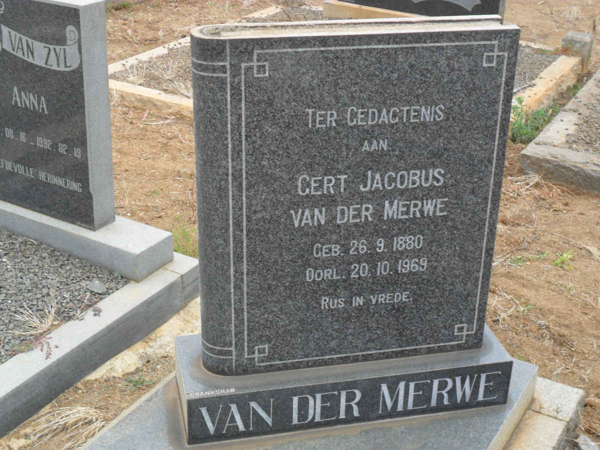 MERWE Gert Jacobus, van der 1880-1969