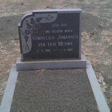 MERWE Cornelius Johannes, van der 1926-1989