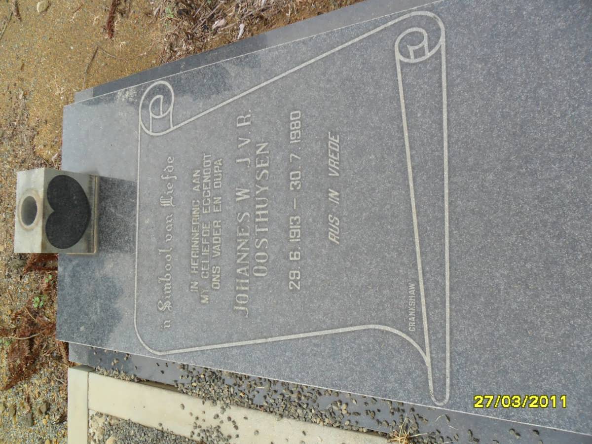 OOSTHUYSEN Johannes W. J.v.R. 1913-1980