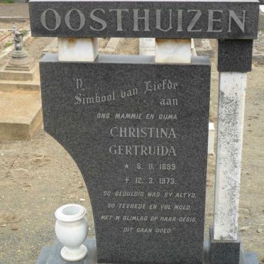 OOSTHUIZEN Christina Gertruida 1899-1973