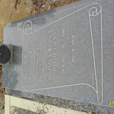 OOSTHUYSEN Johannes W. J.v.R. 1913-1980