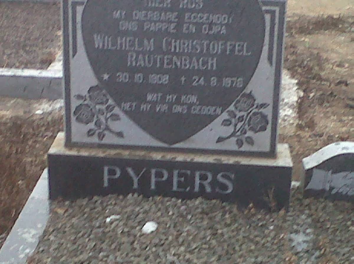 PYPERS Wilhelm Christoffel Rautenbach 1908-1978