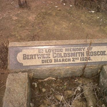 ROSCOE Bertwine Goldsmith -1924