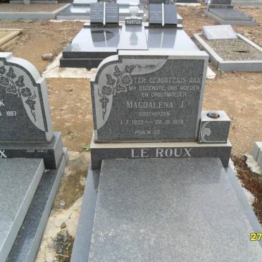 ROUX Magdalena J., le nee OOSTHUYZEN 1923-1979