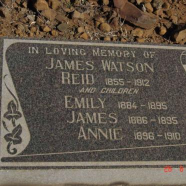 REID James Watson 1855-1912 :: REID Emily 1884-1895 :: REID James 1886-1895 :: REID Annie 1896-1910
