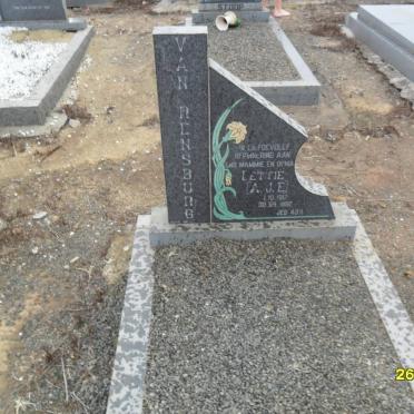 RENSBURG A.J.E., van 1917-1992