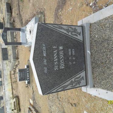 ROSSOUW Susanna E. 1905-1983