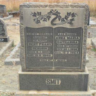 SMIT Gert Frans Hendrik 1885-1948 &amp; Anna Maria Catharina MYBURGH 1886-1964