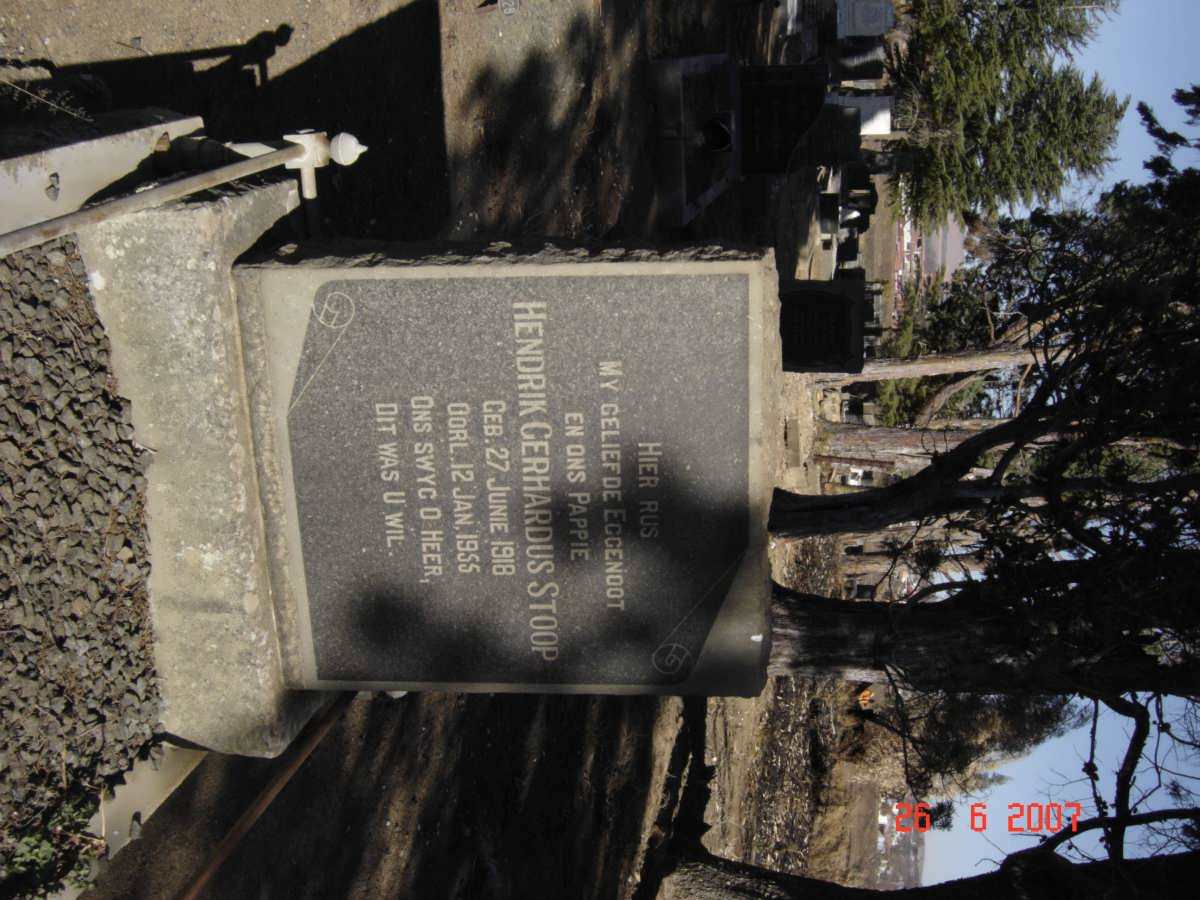 STOOP Hendrik Gerhardus 1918-1955