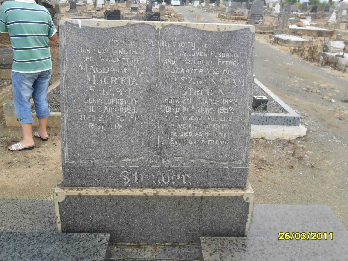 STRUBEN Wilfrid Graham 1893-1952 &amp; Magdalena Macreta 1888-19??