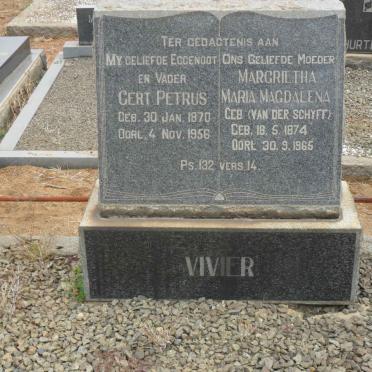 VIVIER Gert Petrus 1870-1956 &amp; Margrietha Maria Magdalena VAN DER SCHYFF 1874-1965