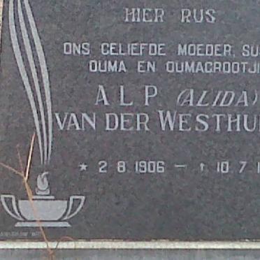 WESTHUISEN A.L.P., van der 1906-1987