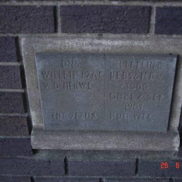 MERWE Willem Izak, v.d. 1900-1901