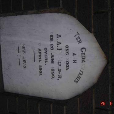 MULDER A.A.H. 1899-1901