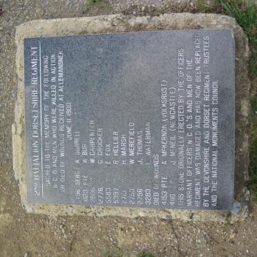 05. 2nd Dorsetshire Regiment Killed in Action -1900