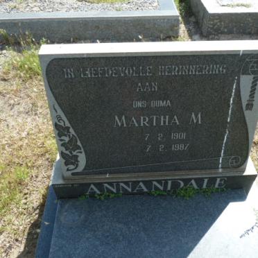 ANNANDALE Martha M. 1901-1987