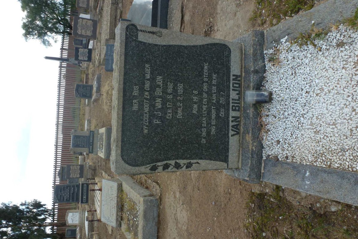 BILJON P.J., van 1882-1950