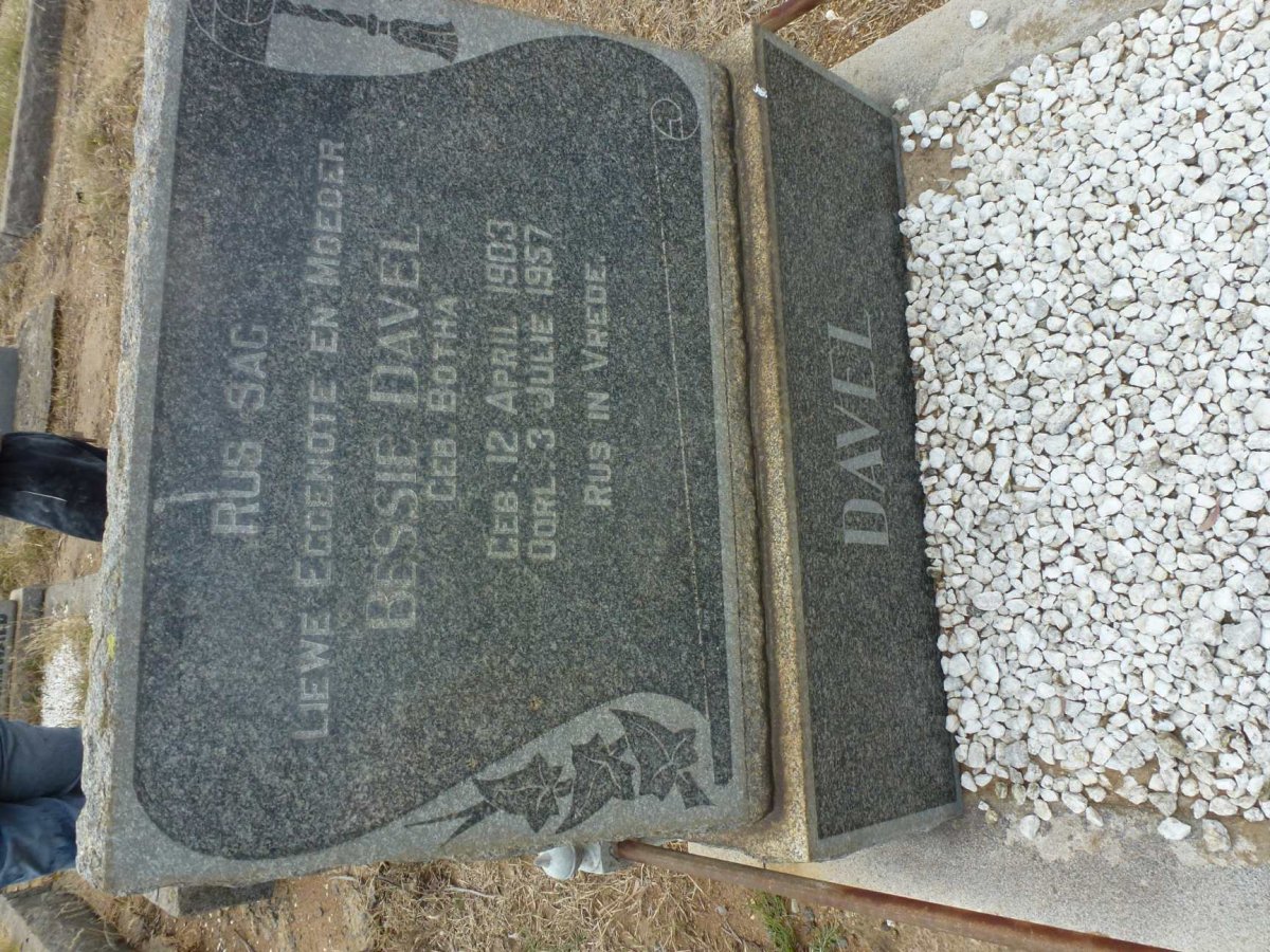 DAVEL Bessie nee BOTHA 1903-1957