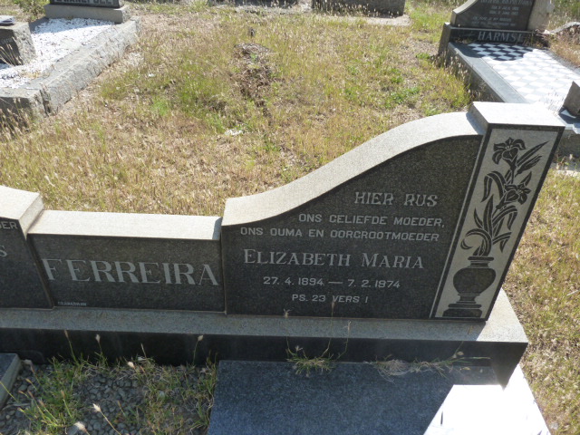 FERREIRA Nicolaas Petrus 1894-1965 & Elizabeth Maria 1894-1974