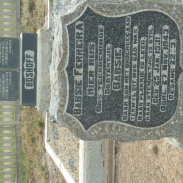 FERREIRA Babsie 1931-1943