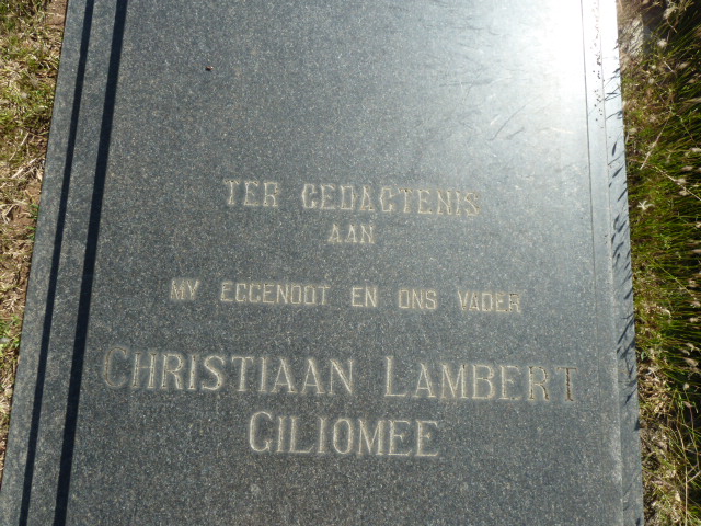 GILIOMEE Christiaan Lambert