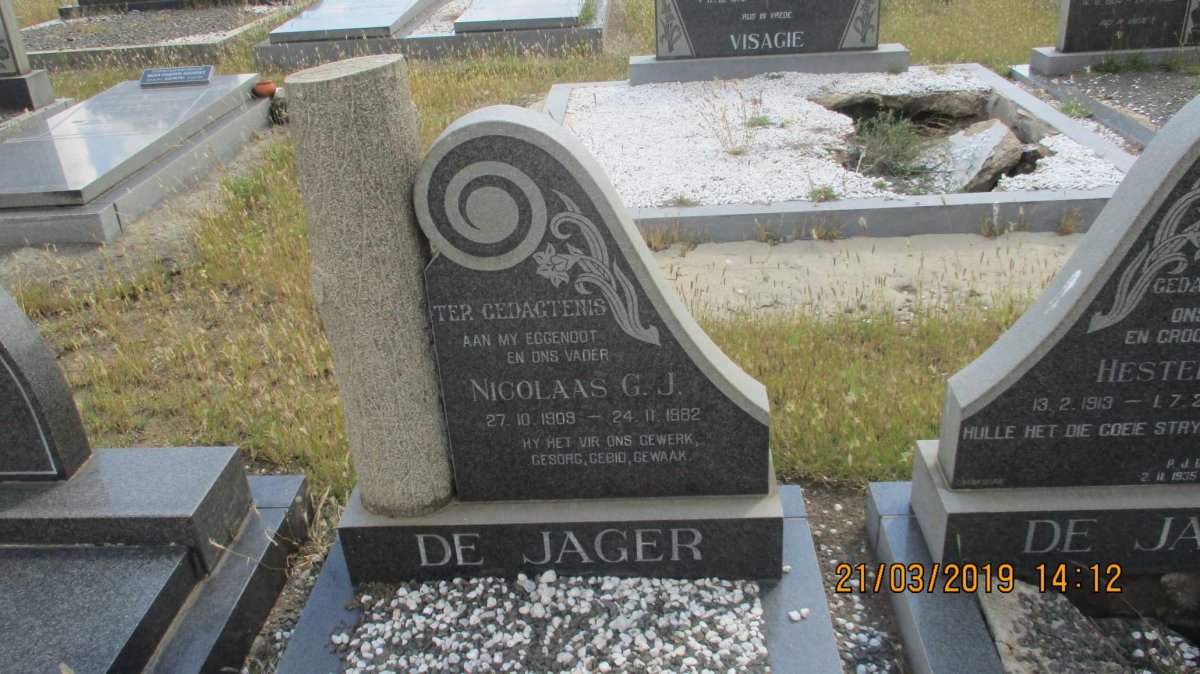 JAGER Nicolaas G.J., de 1909-1982