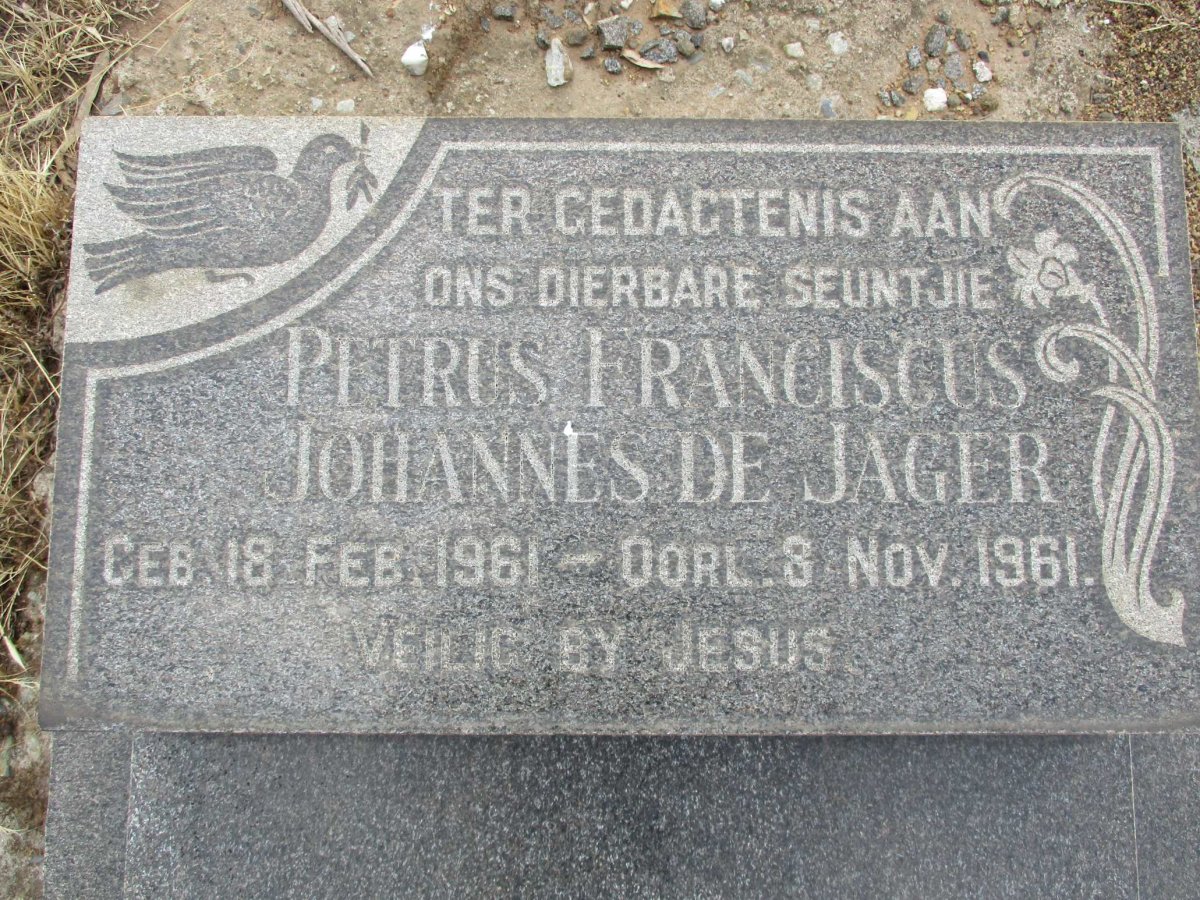 JAGER Petrus Franciscus Johannes, de 1961-1961
