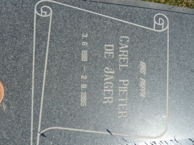 JAGER Carel Pieter, de 1918-1985