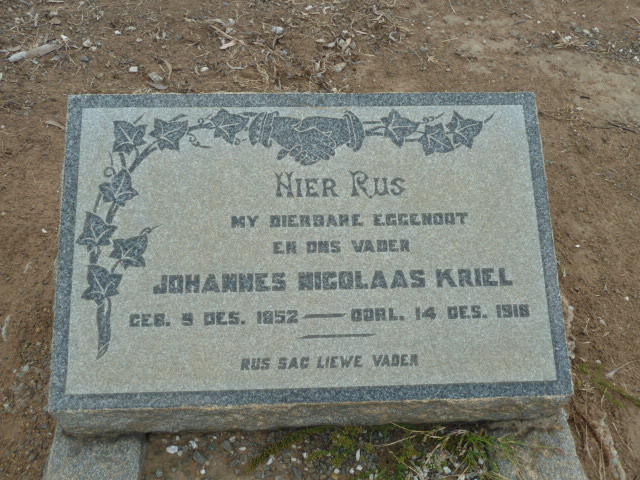 KRIEL Johannes Nicolaas 1852-1918