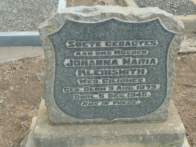 KLEINSMITH Johanna Maria formerly GILIOMEE nee BLOM 1879-1945