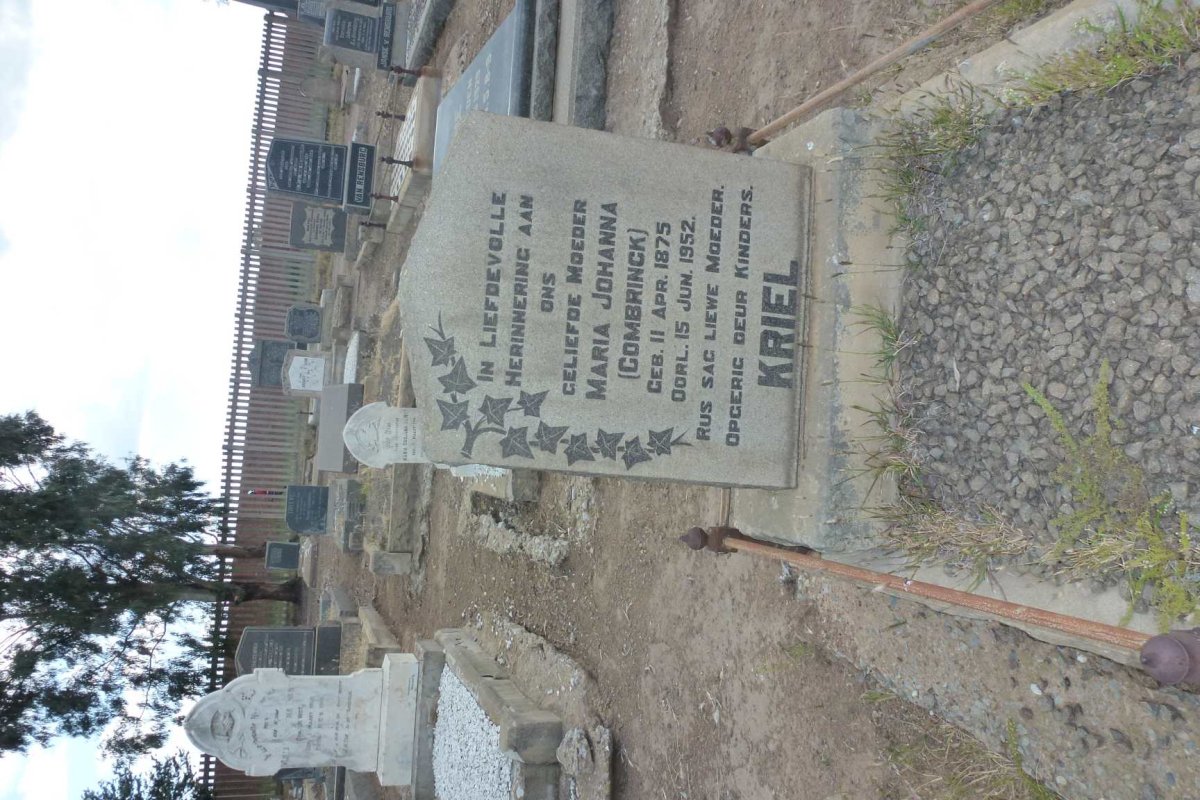 KRIEL Maria Johanna nee COMBRINCK 1875-1952