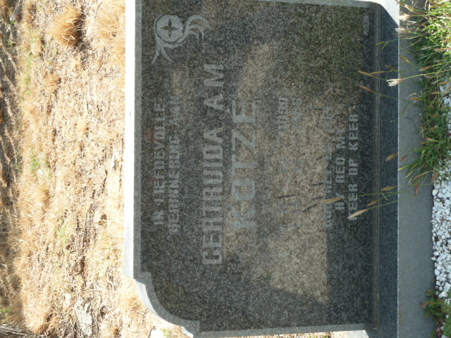 KOTZE Gertruida A.M. 1899-19?6