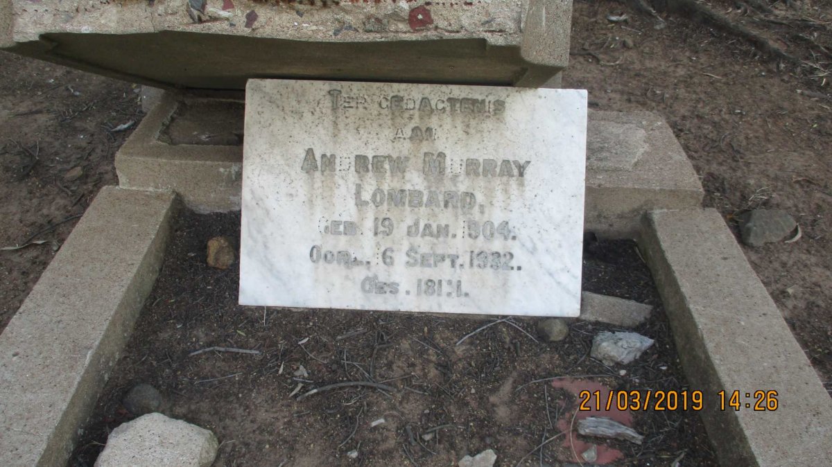 LOMBARD Andrew Murray 1904-1932