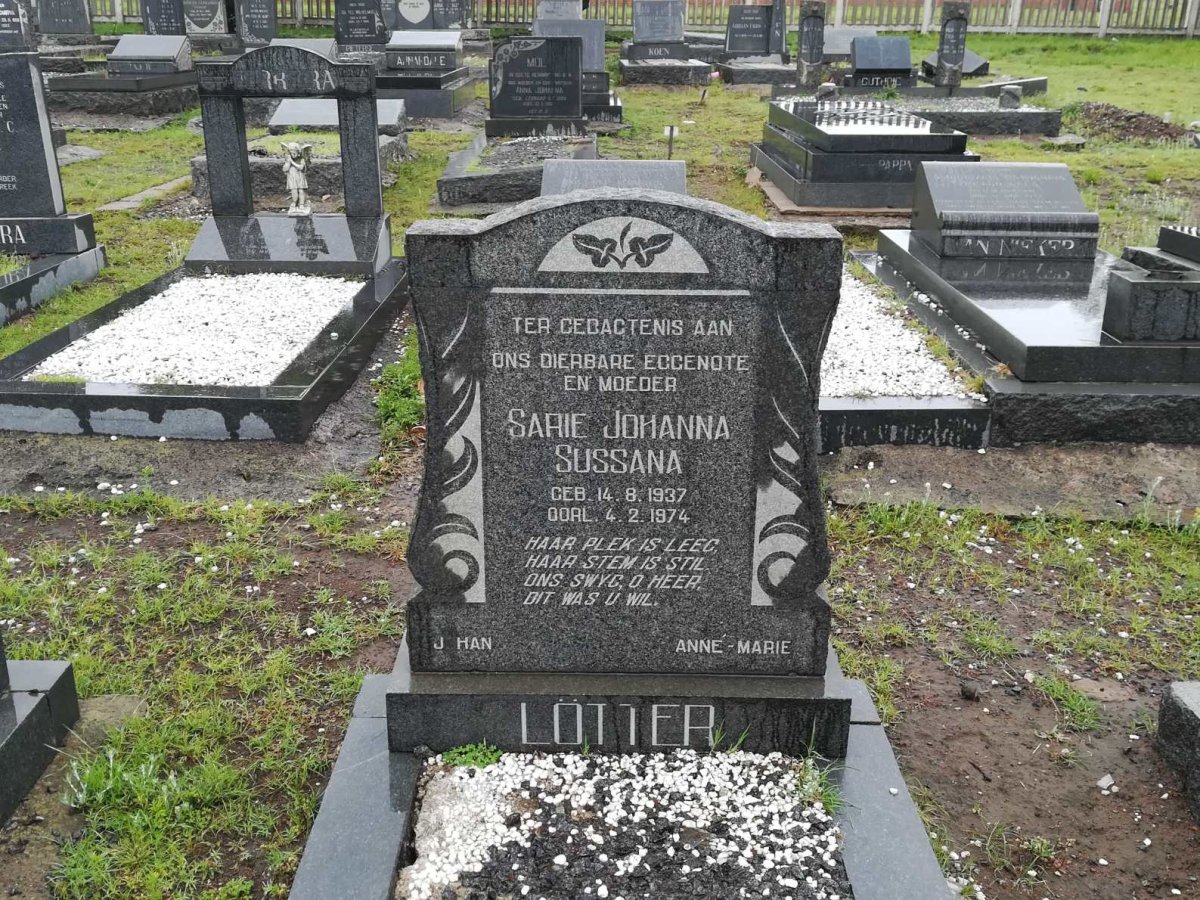 LOTTER Sarie Johanna Sussana 1937-1974