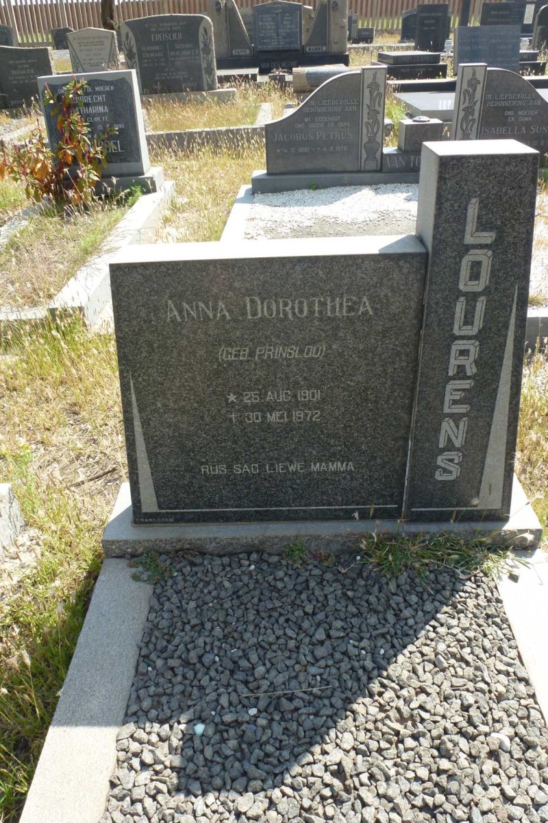 LOURENS Anna Dorothea nee PRINSLOO 1901-1972