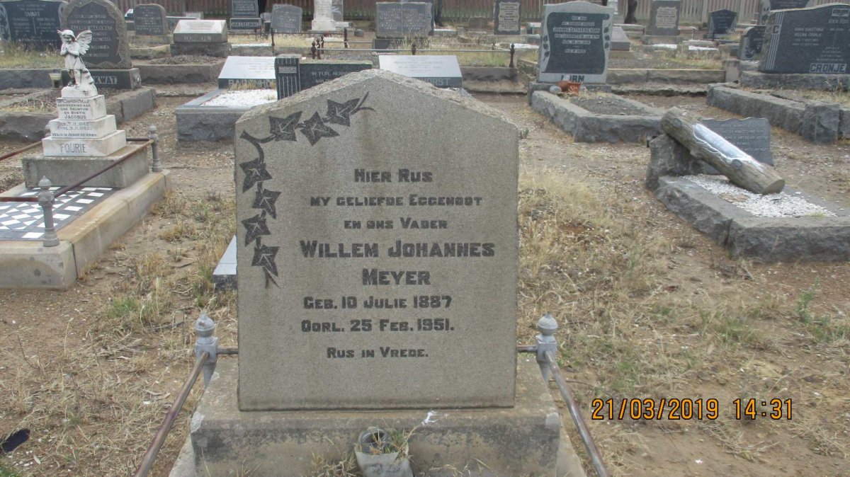 MEYER Willem Johannes 1887-1951