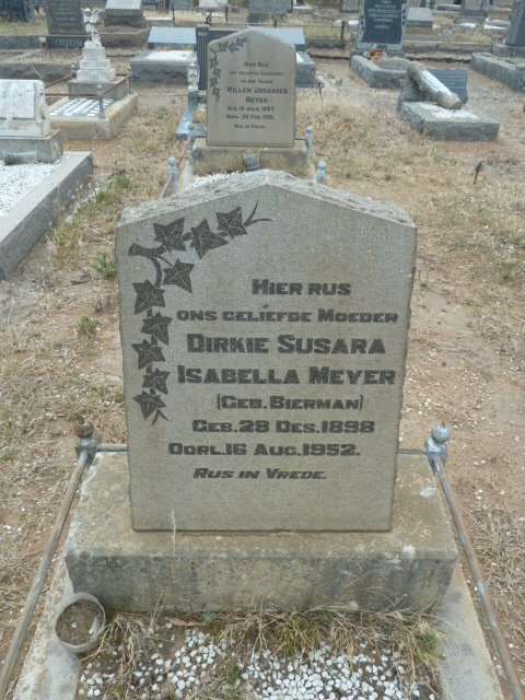 MEYER Dirkie Susara Isabella nee BIERMAN 1898-1952
