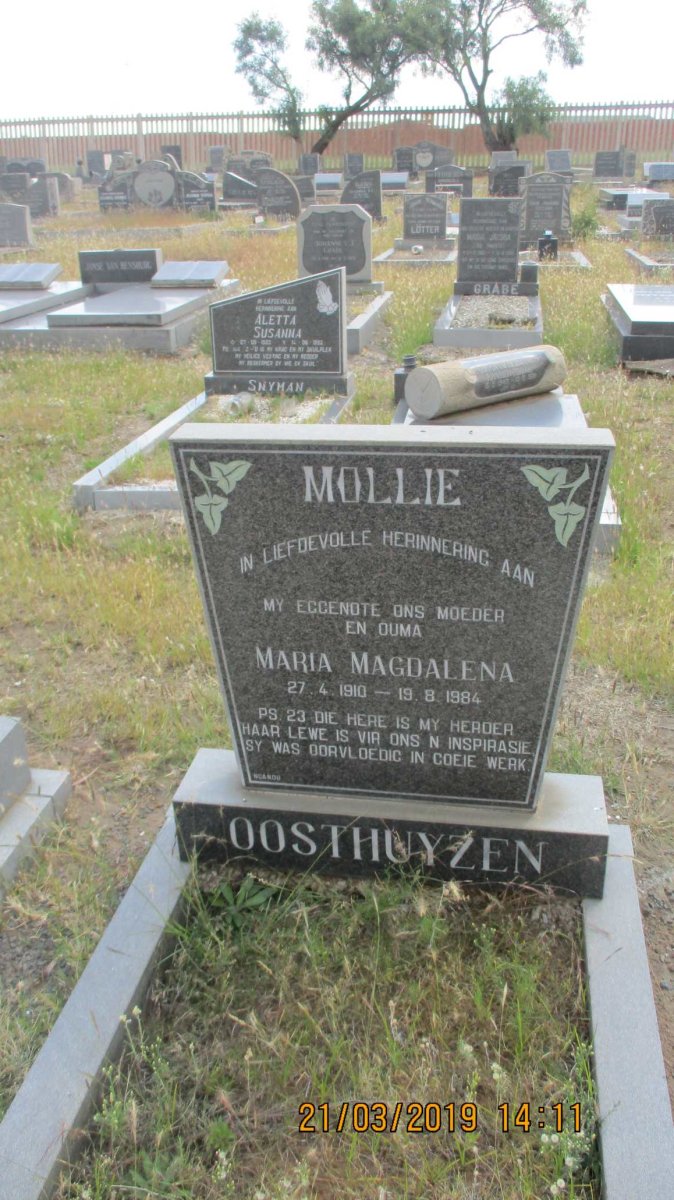 OOSTHUYZEN Maria Magdalena 1910-1984