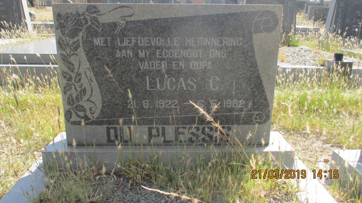 PLESSIS Lucas C., du 1922-1982