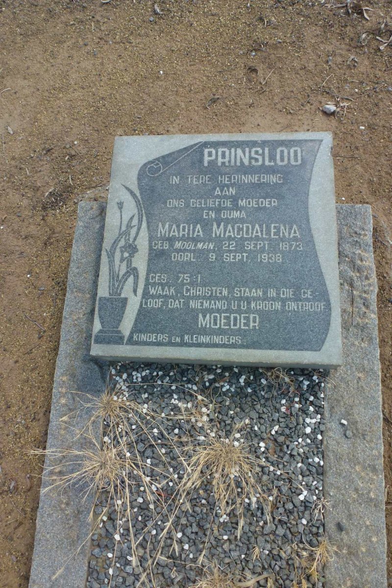 PRINSLOO Maria Magdalena nee MOOLMAN 1873-1938
