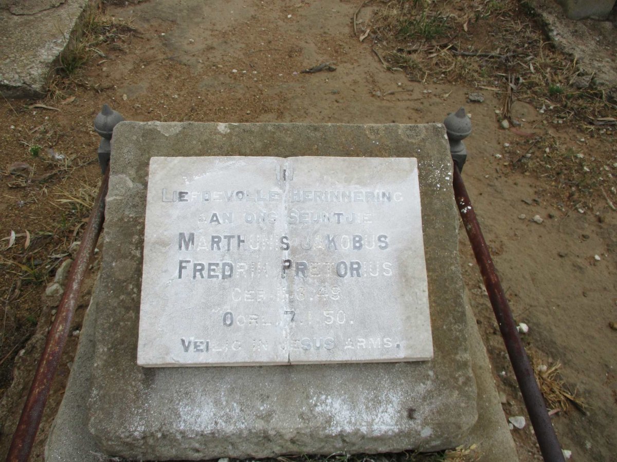 PRETORIUS Marthunis Jakobus Fredrik 1949-1950