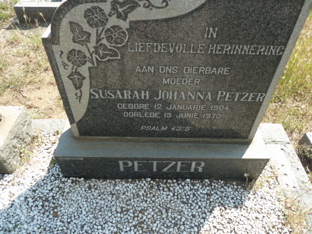 PETZER Susarah Johanna 1904-1970