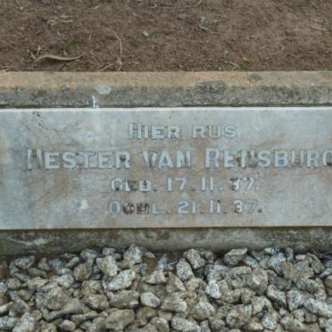 RENSBURG Hester, van 1937-1937