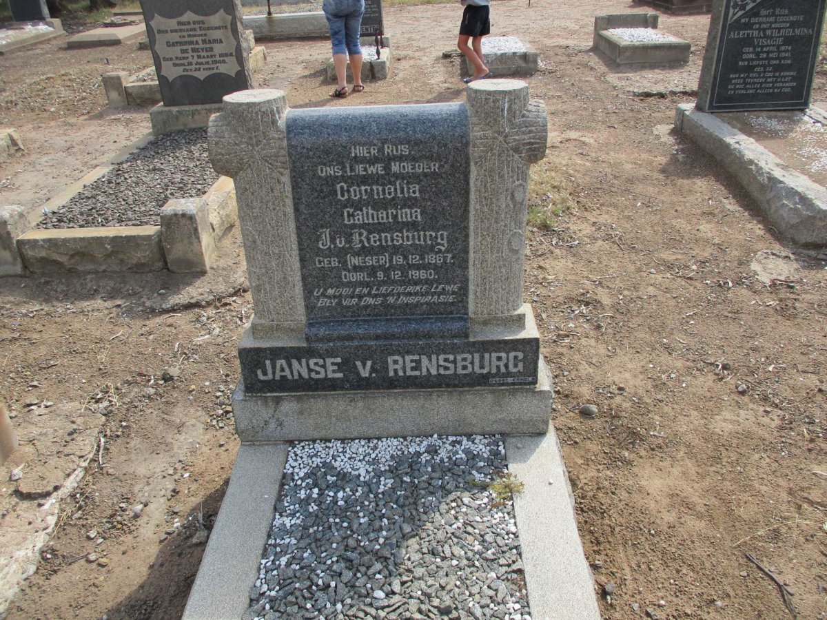 RENSBURG Cornelia Catharina, J. v. nee NESER 1867-1960