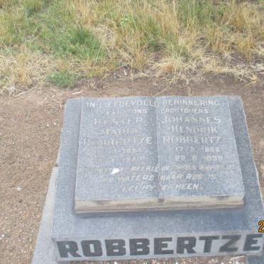 ROBBERTZE Johannes Hendrik 1882-1939 & Hester Maria 1894-1940