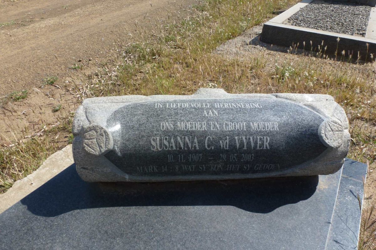 VYVER Susanna C., v.d. 1907-2003
