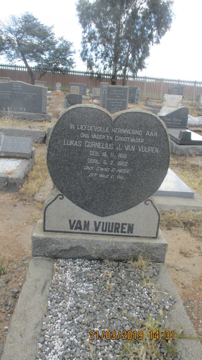 VUUREN Lukas Cornelius, J. van 1891-1962