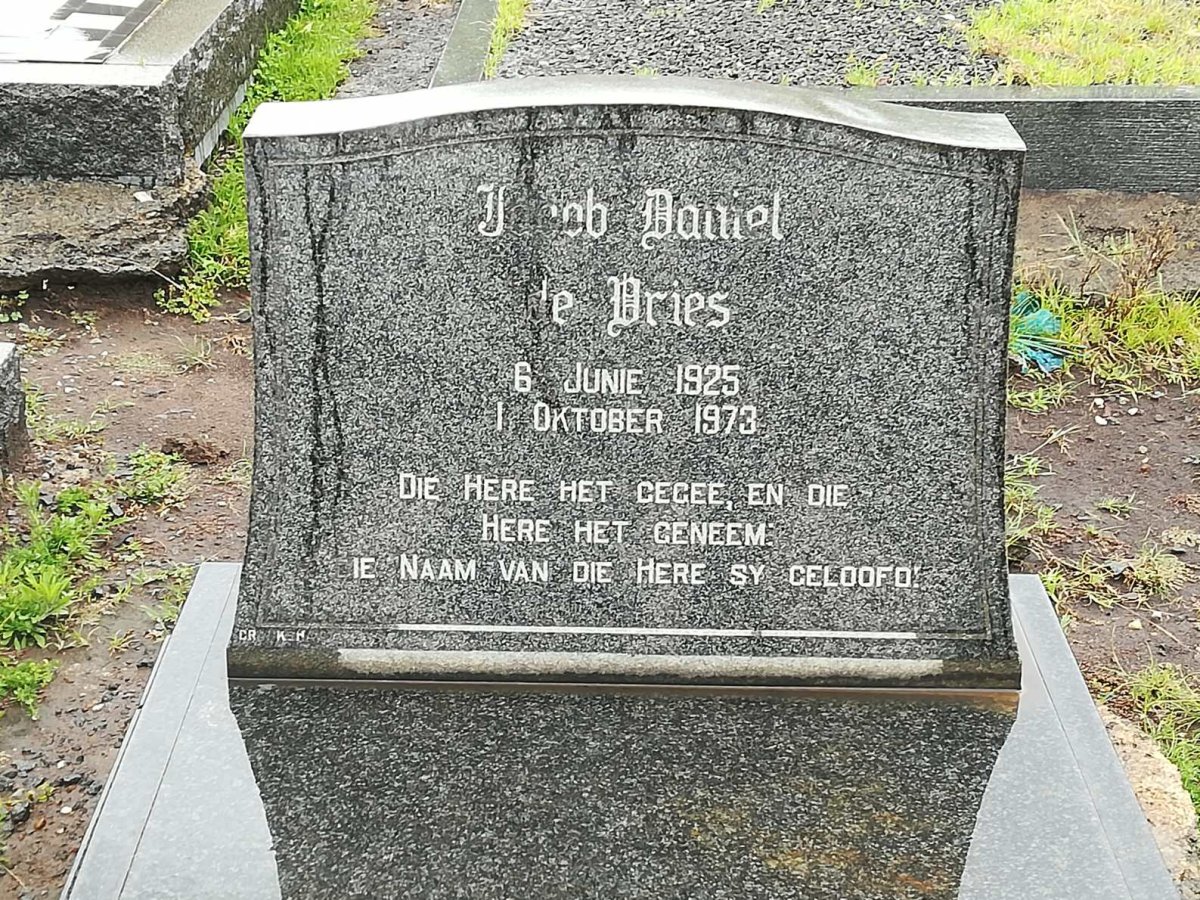 VRIES Jacob Daniel, de 1925-1973