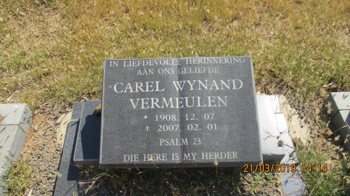 VERMEULEN Carel Wynand 1908-2007